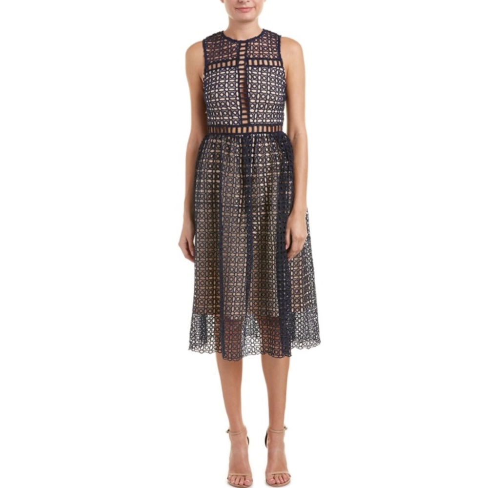 Lattice Midi Dress